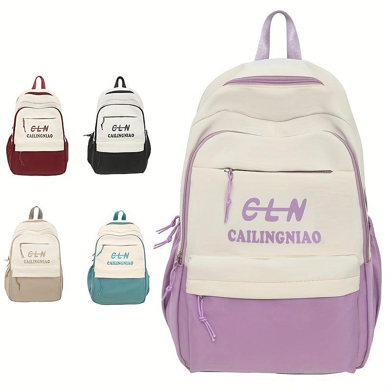Large Capacity Preppy Backpack School Laptop BookBag