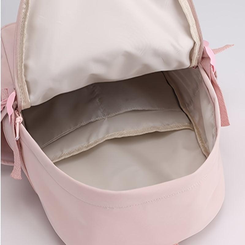 Preppy Zipper School Bag Minimalist Back To School Daypack