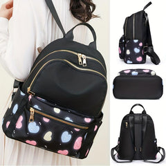 Heart Pattern Backpack Preppy Back To School Bag