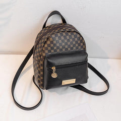 Geo Pattern Small Backpack Women's Faux Leather Backpack