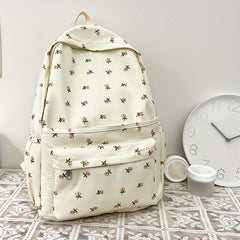 Flower Pattern Backpack Rucksack School Bag Travel Daypack