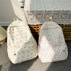 Flower Pattern Backpack Rucksack School Bag Travel Daypack