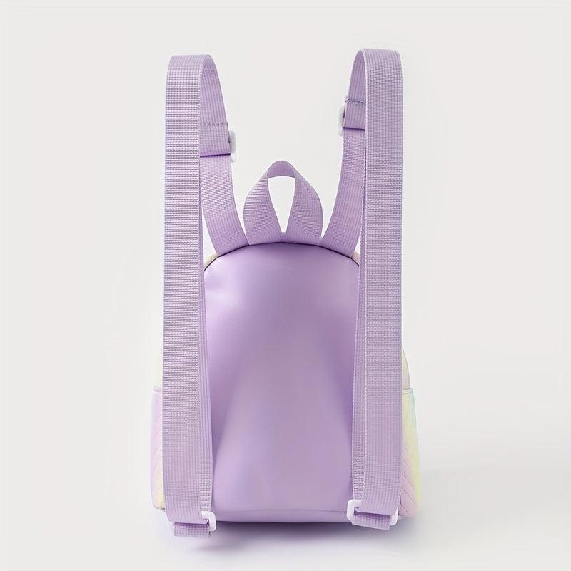Gradient Backpack PU Leather Lightweight Shoulder Bag