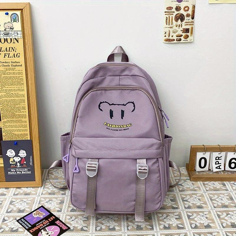 Large Capacity Preppy Backpack Oxford Durable Lightweight Laptop Daypack