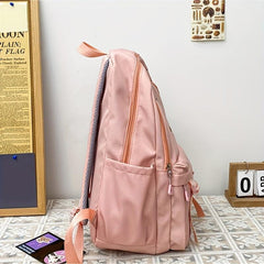 Large Capacity Preppy Backpack Oxford Durable Lightweight Laptop Daypack