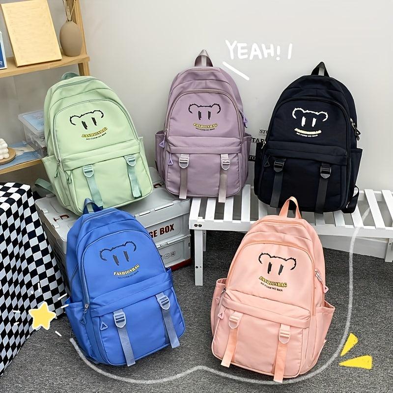 Large Capacity Preppy Backpack Oxford Durable Lightweight Laptop Daypack