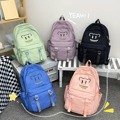 Large Capacity Preppy Backpack Oxford Durable Lightweight Laptop Daypack
