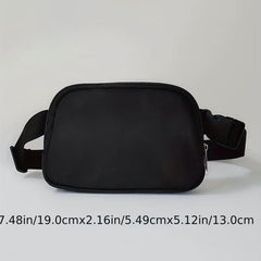 Adjustable Zip Sports Shoulder Bag Solid Casual Bag