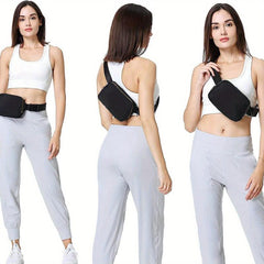 Adjustable Zip Sports Shoulder Bag Solid Casual Bag