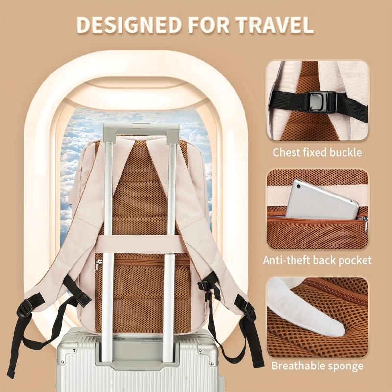 Large Capacity Minimalist Travel Backpack All Match Zipper Luggage Daypack