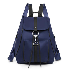Small Drawstring Backpack with Buckle Decor Flap