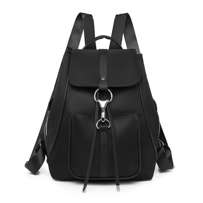 Small Drawstring Backpack with Buckle Decor Flap