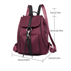 Small Drawstring Backpack with Buckle Decor Flap