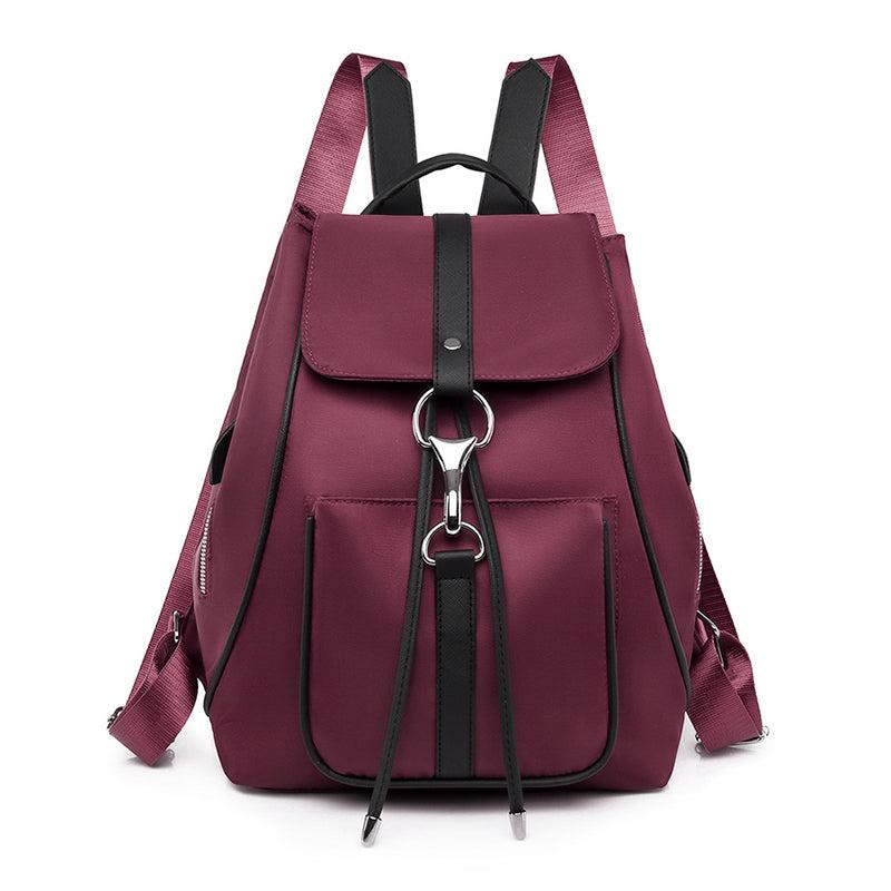 Small Drawstring Backpack with Buckle Decor Flap