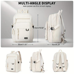Large Capacity Preppy Backpack for Students Teens Girls