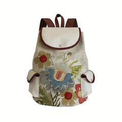 Vintage Flower Pattern Backpack Lightweight Classic Storage Travel Daypack