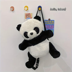 Panda Plush Backpack Stuffed Animal Schoolbag for Kids