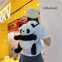 Panda Plush Backpack Stuffed Animal Schoolbag for Kids