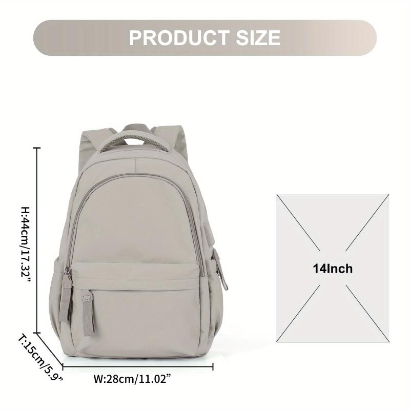 Large Capacity Backpack USB Charging Port Dacron Lightweight Waterproof Bag
