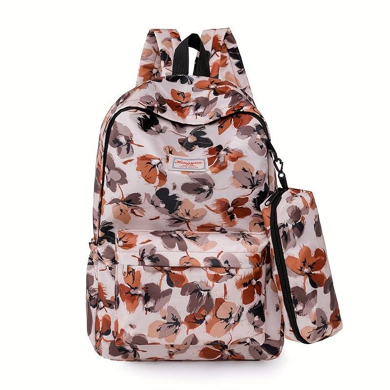 Cartoon Print Backpack School Daypack Large Capacity Travel Knapsack