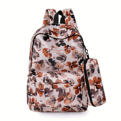 Cartoon Print Backpack School Daypack Large Capacity Travel Knapsack