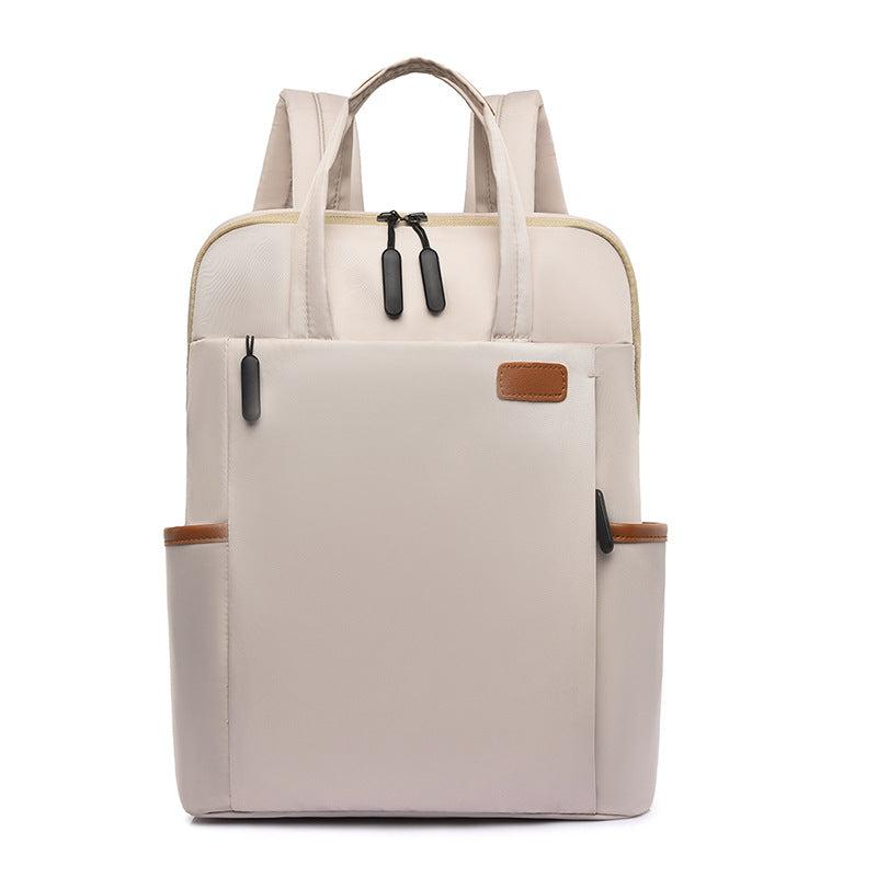 Large Capacity Preppy Backpack Oxford Lightweight Laptop Campus Daypack
