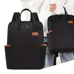Large Capacity Preppy Backpack Oxford Lightweight Laptop Campus Daypack