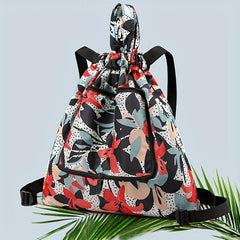 Women's Printed Backpack Drawstring Bag Lightweight Sports Bag