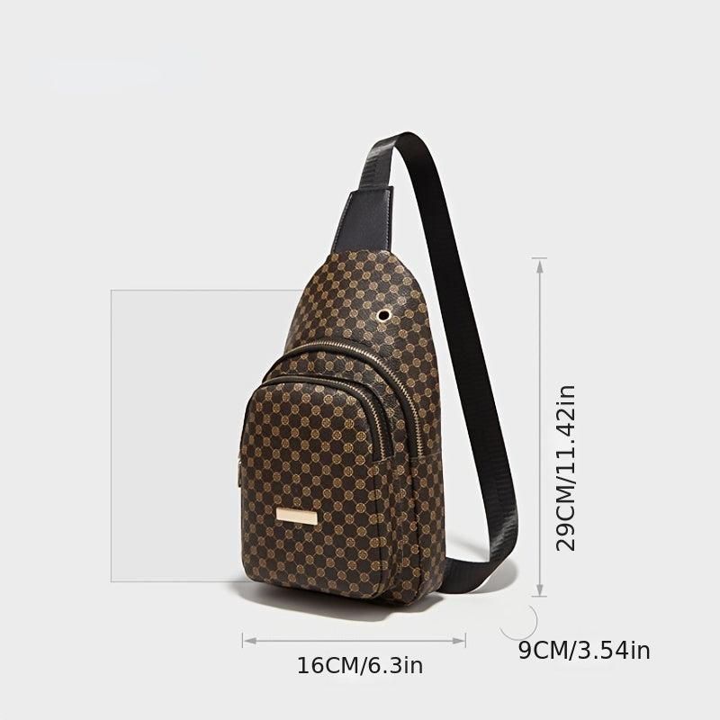Leopard Pattern Sling Bag PU Leather Crossbody Bag
