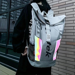 Large Capacity Laser Carry On Preppy Backpack Oxford Lightweight