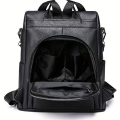 Solid Casual Backpack Women's All Match Rucksack Versatile Travel Bag