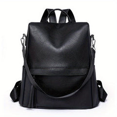 Solid Casual Backpack Women's All Match Rucksack Versatile Travel Bag