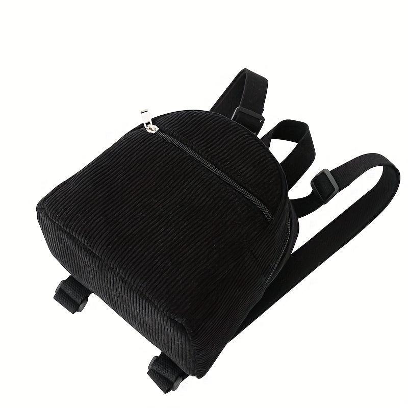 Corduroy Mini Backpack for Women - Stylish Rucksack for Shopping & Travel