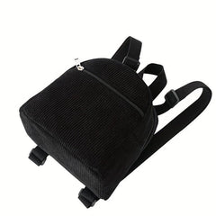 Corduroy Mini Backpack for Women - Stylish Rucksack for Shopping & Travel