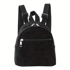 Corduroy Mini Backpack for Women - Stylish Rucksack for Shopping & Travel