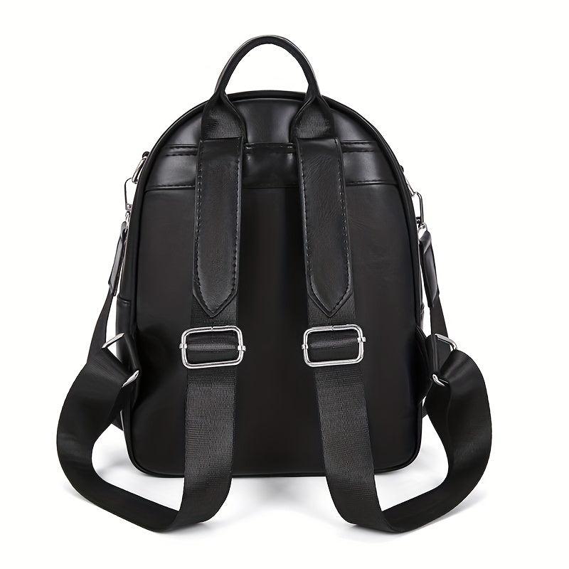 Quilted Convertible Backpack Bow Decor Casual Travel Bag