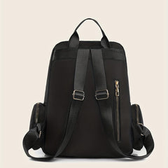 Casual Solid Backpack All Match Storage Travel Daypack Women's Classic Rucksack