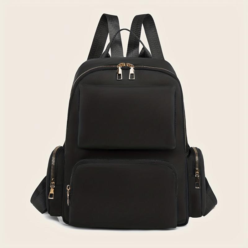Casual Solid Backpack All Match Storage Travel Daypack Women's Classic Rucksack