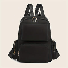 Casual Solid Backpack All Match Storage Travel Daypack Women's Classic Rucksack