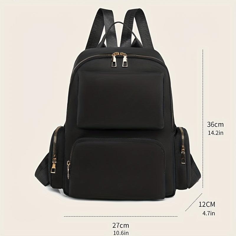 Casual Solid Backpack All Match Storage Travel Daypack Women's Classic Rucksack