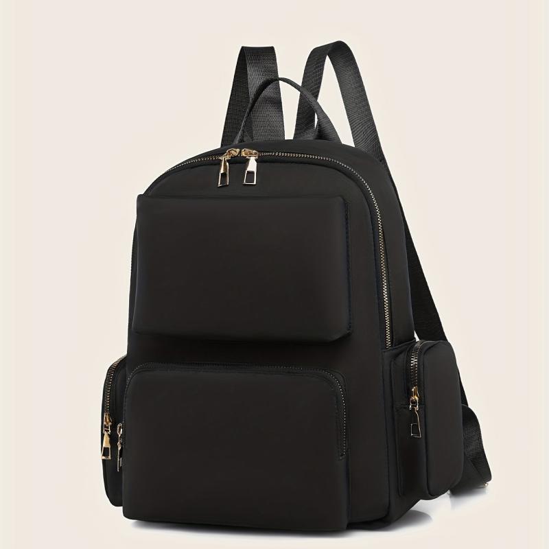 Casual Solid Backpack All Match Storage Travel Daypack Women's Classic Rucksack