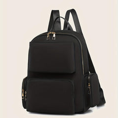 Casual Solid Backpack All Match Storage Travel Daypack Women's Classic Rucksack