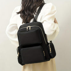 Casual Solid Backpack All Match Storage Travel Daypack Women's Classic Rucksack