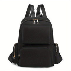 Casual Solid Backpack All Match Storage Travel Daypack Women's Classic Rucksack
