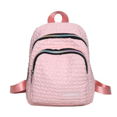 Bubble Ruched Backpack Ombre Zipper School Bag