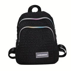 Bubble Ruched Backpack Ombre Zipper School Bag