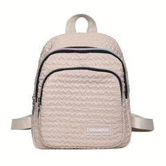 Bubble Ruched Backpack Ombre Zipper School Bag