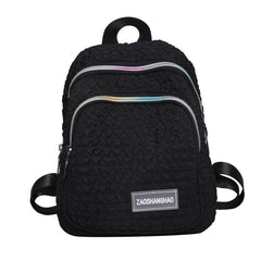 Bubble Ruched Backpack Ombre Zipper School Bag