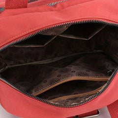Quilted Top Handle Backpack Nylon Waterproof Travel Commuter Bag