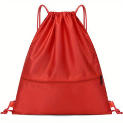 Drawstring Decor Backpack Solid Large Capacity Lightweight Swim Fitness Bag